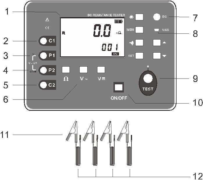 SG3050等電位測(cè)試儀結(jié)構(gòu)詳解